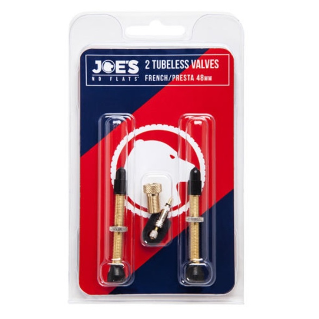 Joe´s No Flats 2x Tubeless French/Presta Valves 48 mm