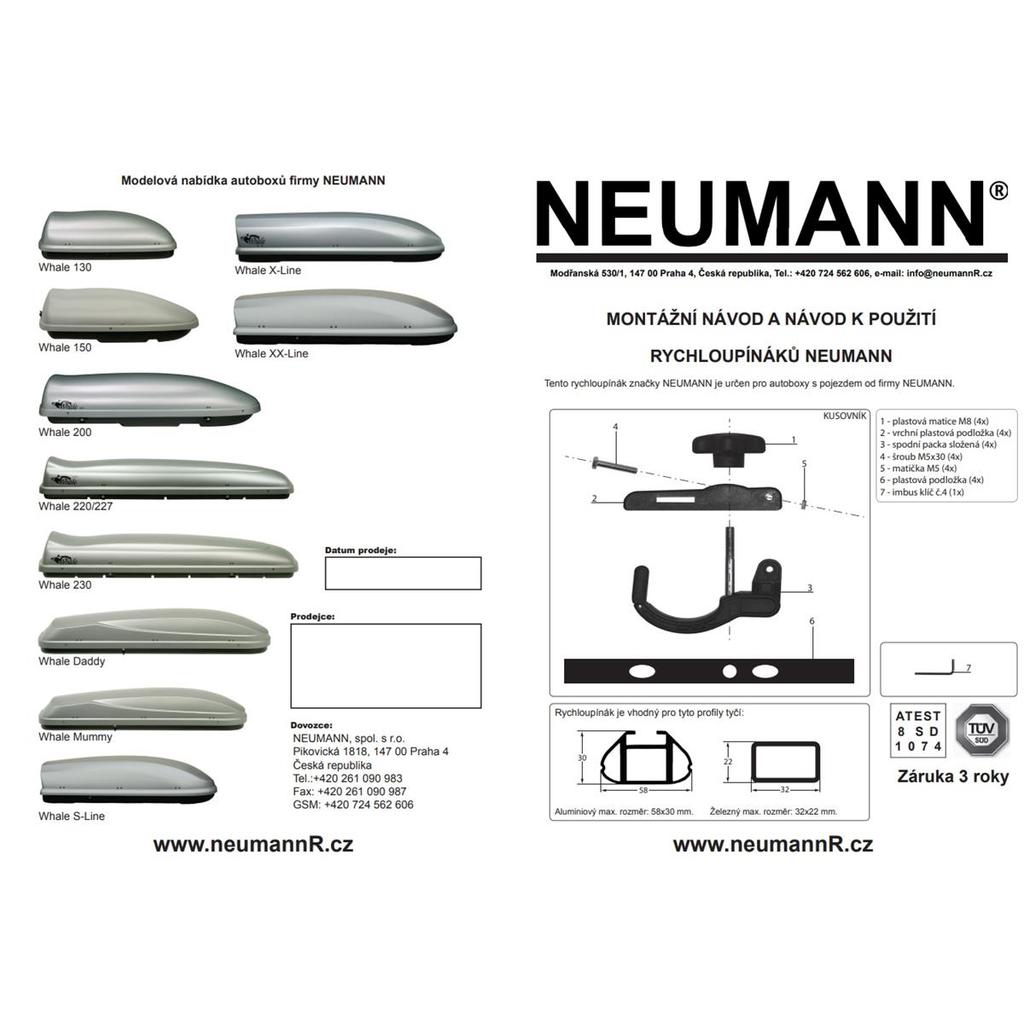 Roof boxes Accessories Neumann Complete mounting kit