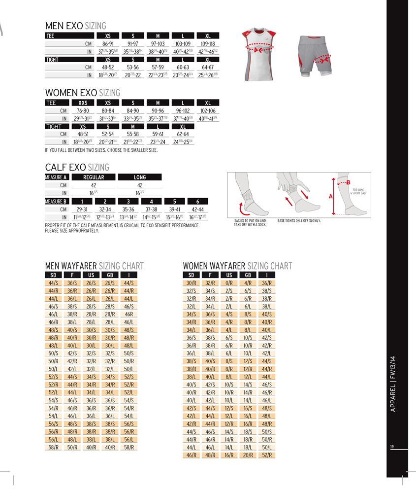 Salomon Snowscape 7 Size Chart